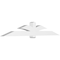 Ekena Millwork Redmond Architectural Grade PVC Gable Bracket, 108"W x 18"H x 6"D x 6"F, 4/12 Pitch GBP108X18X0606RED00 - alternate 1
